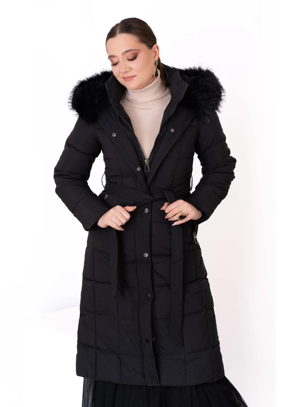 Geaca Lunga Neagra - Terry